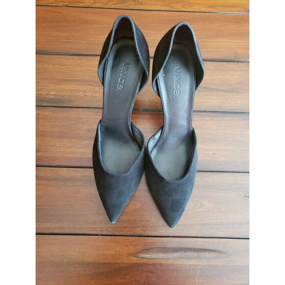 Vince Women's Black Suede Classic Pumps Shoes Size 9.5 M - Picture 10 of 12